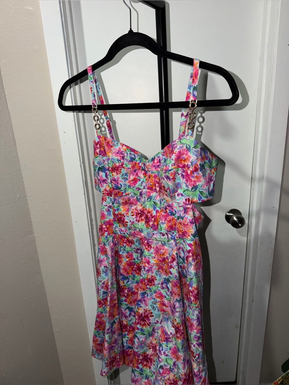 Amanda Uprichard Floral Fit & Flare Dress Women’s Medium Multicolor Sweetheart